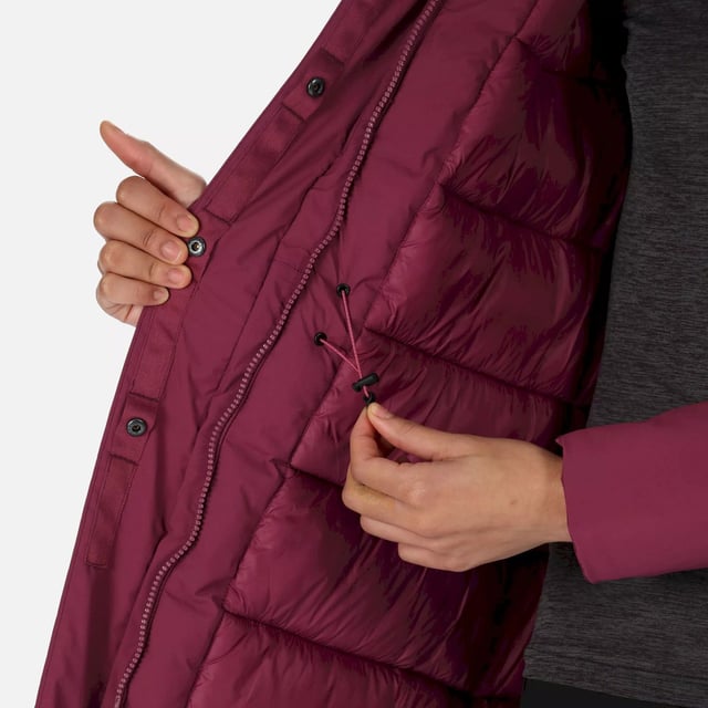 Material: 100% Polyester. Filling: Feather-Free. Lining: Polyamide, Quilted. Fabric: Stretch. Design: Logo, Plain. Fabric Technology: Breathable, DWR Finish, Heavyweight, High Warmth, Isotex 8000, Waterproof, Windproof. Insulated, Taped Seams. Neckline: Hooded, Zip Neck. Cuff: Inner Ribbed. Sleeve-Type: Long-Sleeved. Hood Features: Concealed Toggle Adjuster, Grown On Hood. Length: Hip Length. Pockets: 2 Patch Pockets. Fastening: Full Zip, Stud. 8000g/m¬≤/24hrs. Sustainability: 0% Animal Ingredients, Cruelty Free, Made from Recycled Materials. Waistline: Adjustable, Drawcord.