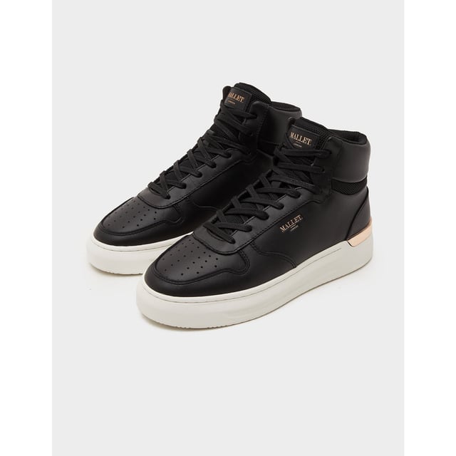 Women s Mallet Hoxton Mid Top Trainers in Black