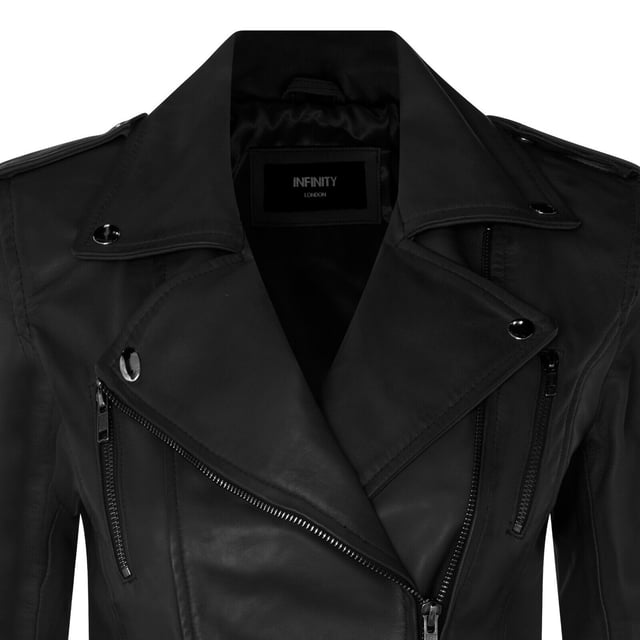 Introducing our best-selling double-breasted biker jacket, a true epitome of style and functionality. Crafted with precision, this jacket is designed to enhance your wardrobe with its sleek features and silhouette, ensuring you stand out effortlessly. Here's why it's a must-have:  
Distinctly Stylish: The jacket's sleek design creates a distinct and fashionable appearance that's perfect for any occasion.
 
Ample Storage: Featuring multiple zip pockets on the front, this jacket not only adds character but also provides extra storage for your essentials.
 
Flamboyant Details: The wide notched lapel and shoulder epaulettes add a touch of flamboyance, fastened down securely with press studs for a polished look.
 
Tailored Fit: Buckle tabs at the hips allow for a comfortable, tapered fit, accentuating your silhouette, complemented by the jacket's slim design. Color Variety: Available in a wide array of colors, you can choose the one that matches your personal style.  Crafted from 100% premium ultra-soft nappa leather and lined with a premium polyester blend, this jacket offers both luxury and comfort. With an off-centered YKK zip fastening, this jacket is as functional as it is stylish, making it a versatile addition to your wardrobe