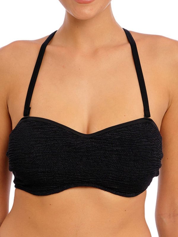 Ibiza Waves Underwired Bandeau Bikini Top. With detachable, adjustable straps that can be worn multiple ways. This product is recommended as hand wash only.