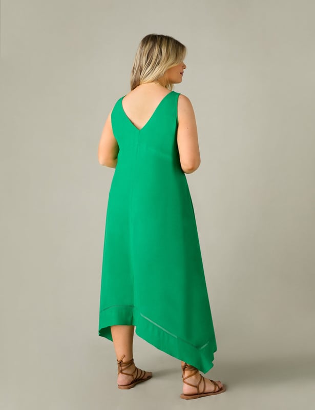 green emerald velvet dress Sakkas Lady Mary Jacquard Corset Style Bodice Lightweight Handkerchief