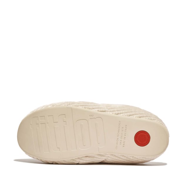 Dames Fit Flop Chrissie Fleece gevoerde corduroy pantoffels in ivoor.- Polyester bovenkant.- Slip on sluiting.- Anatomisch gevormd voetbed.- Behaaglijk zachte fleece voering.- Rubberen zool.- Ref: GQ3892
