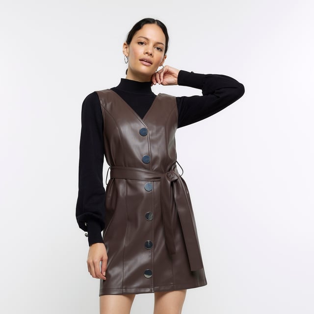 River island leather dress outlet