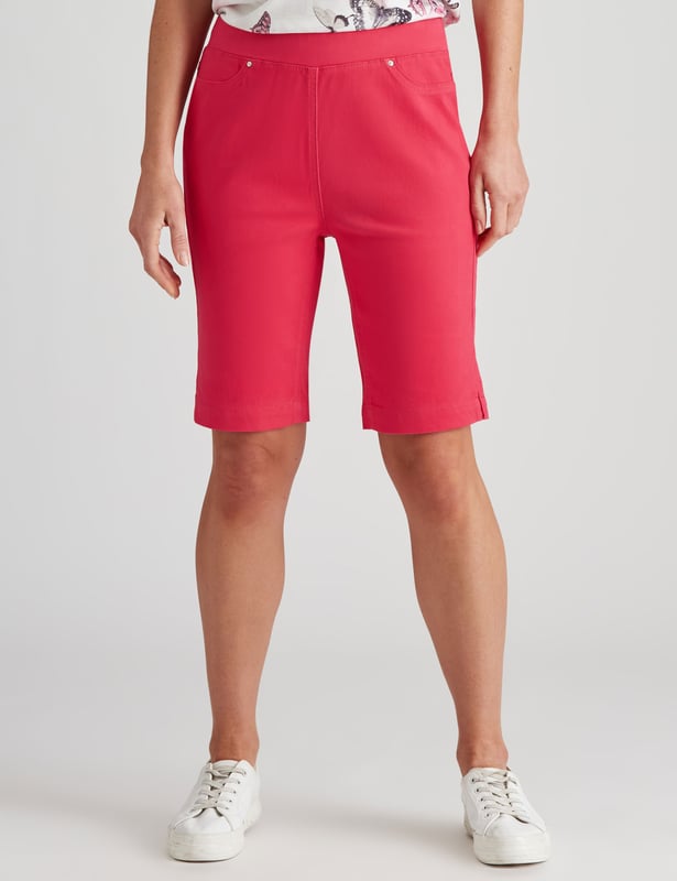 Womens hot pink chino shorts top