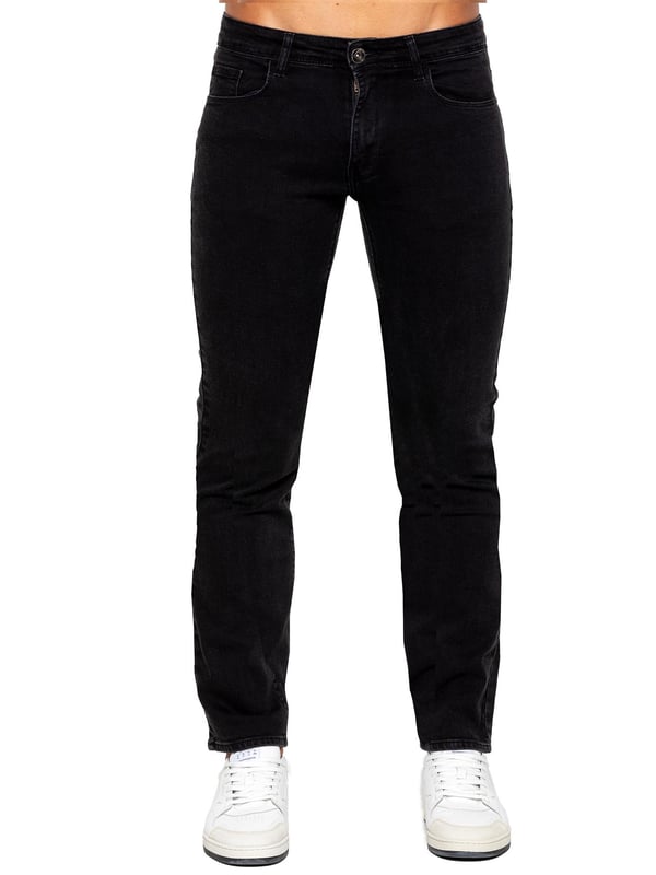 Eto Mens Straight Leg Jeans. Con un diseño de 5 bolsillos. Fácil y cómodo de llevar. Botones y remaches de marca. Ideal para ropa casual o de trabajo.