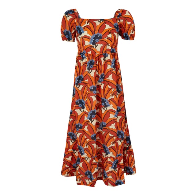 100% Cotton. Fabric: Coolweave, Poplin. Design: All-Over Print, Tropical. Fabric Technology: Breathable. Back Elasticated, Gathered Panel. Neckline: Square Neck. Sleeve-Type: Balloon, Short-Sleeved. Sustainability: Sustainable Materials. 8 UK: 32 in. 10 UK: 34 in. 12 UK: 36 in. 14 UK: 38 in. 20 UK: 45 in. 18 UK: 43 in. 16 UK: 40 in.