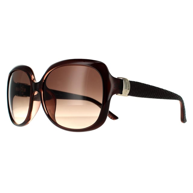 Salvatore Ferragamo Rectangle Womens Brown Gradient Sunglasses SF739SA are a stunning butterfly style crafted from lightweight acetate. The inside of the slender temples feature the Jimmy Choo logo for brand authenticity..