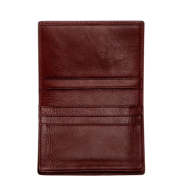 Length: 75mm; Width: 107mm; Height: 19mm; Material: Genuine Leather; Color: Brown; Pockets: 1; Card Holders: 4; Bi-Fold: Yes; RFID Blocking: Yes