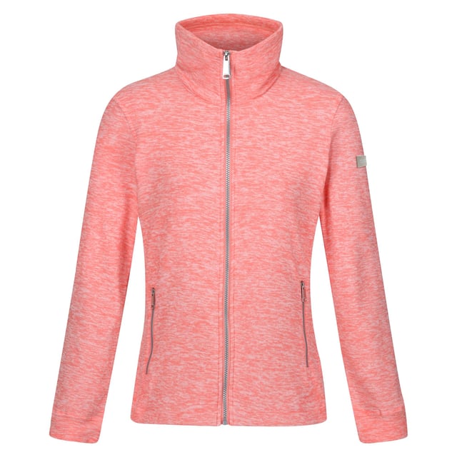 Material: Polyester. Fabric: Fleece, Marl. Design: Textured. 145gsm. Fabric Technology: Breathable, Durable. Sleeve-Type: Long-Sleeved. Neckline: Turn Down Collar. Pockets: 2 Side Pockets, Zip. Fastening: Full Zip. Sustainability: Made from Recycled Materials. 8 UK: 32 in. 10 UK: 34 in. 12 UK: 36 in. 14 UK: 38 in. 20 UK: 45 in. 18 UK: 43 in. 16 UK: 40 in.