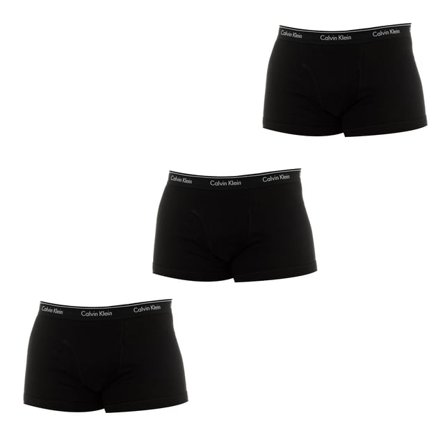 Pack-3 Calvin Klein Boxers.
 Elastic waistband, with the brand name embroidered consecutively.
 Comfortable and breathable fabric.
 Anatomical front, with the ability to hold without squeezing.
 Overture at the front.
 Tone-on-tone visible seams.
 Composition: 100% Cotton
 Care:
Washing instructions:
 -Wash at max temperature. 40ºC.
 -Do not use bleach.
 -Dry cleaning allowed.
 -Allows use of dryer.
 -Iron at maximum temperature 130ºC.