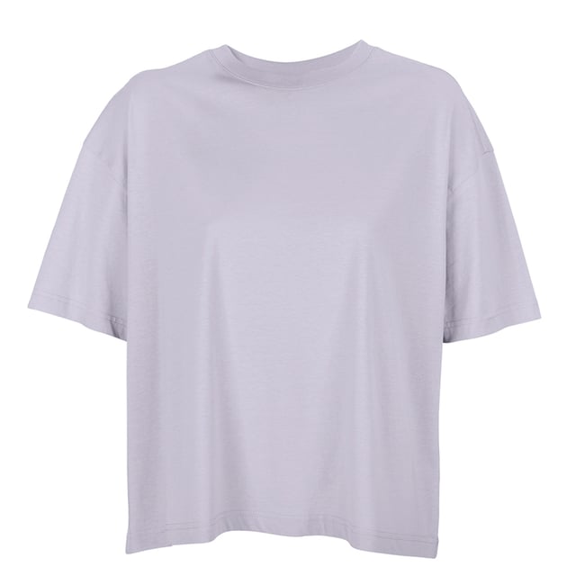 100% Organic Cotton. Fabric: Combed. Design: Plain. Neckline: Crew Neck, Ribbed Collar. Fit: Oversized. Sleeve-Type: Short-Sleeved. Side Seams, Taped Neck, Twin Needle Stitching, Unbranded Size Label. 180gsm. Sustainability: Amfori, BSCI, Fair Wear Approved, Oeko-Tex Standard 100 Certified, PETA-Approved Vegan, REACH.