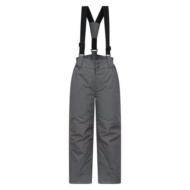 100% Polyester. Fabric: Double Layered. Pockets: 2 Side Pockets, Welted, Zip. Adjustable Braces, Detachable Braces, Reinforced Knee, Scuff Guards, Side Zip Ankles, Snow Gaiters. Fabric Technology: DWR Finish, Snowproof, Water Resistant. Waistline: Part Elasticated. Fastening: Stud, Zip Fly.