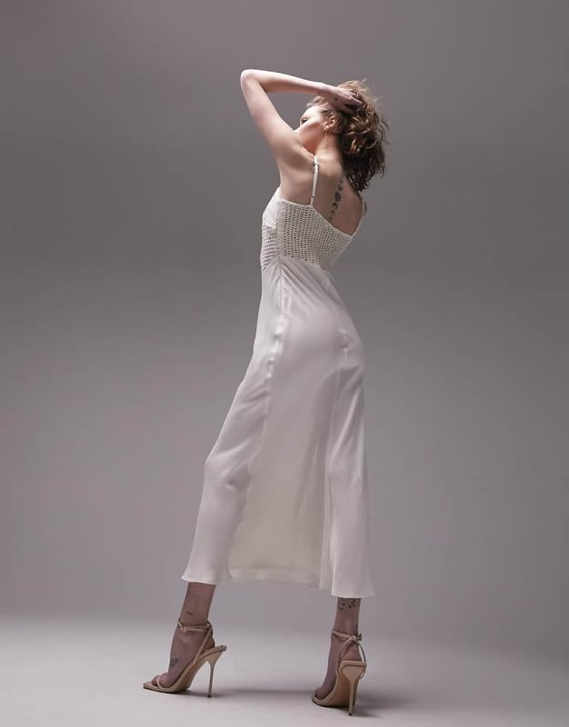 Topshop white slip dress cheap