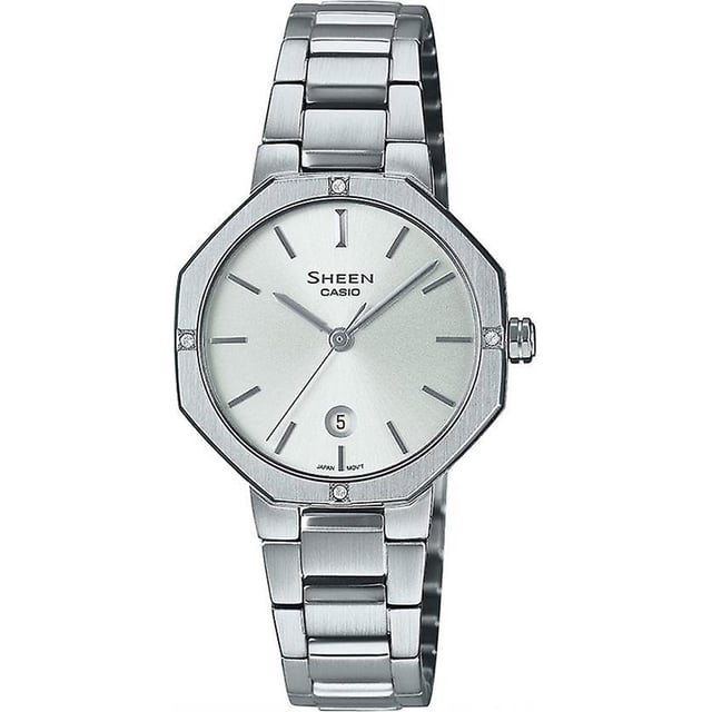 Casio Sheen Women s Silver Watch SHE 4543D 7AUER