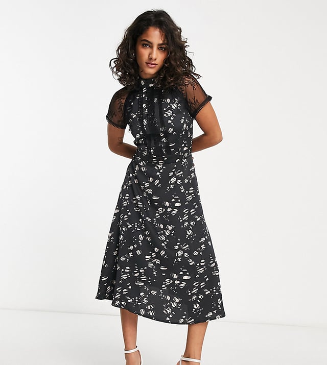 Midi Dresses Asos Black Dress Sale Liquorish Petite A Line Midi
