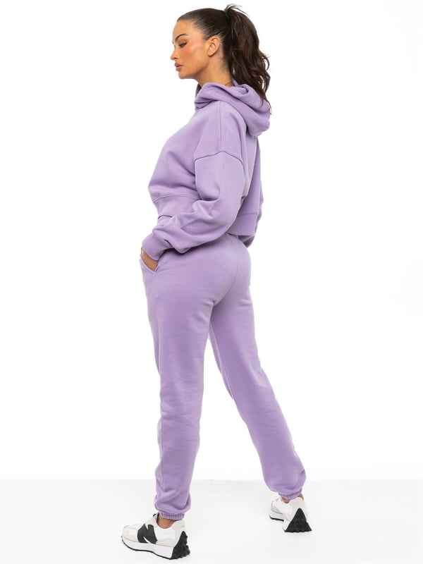 Enzo Womens Cropped Hoodie Tracksuit