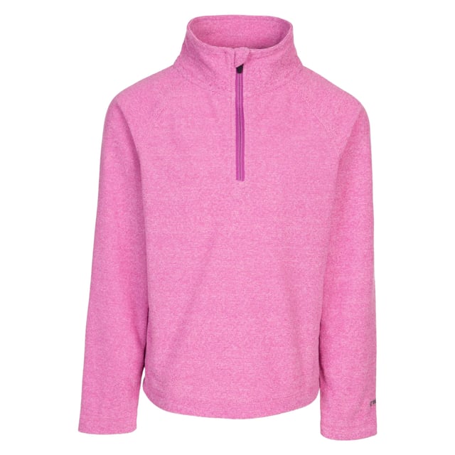 100% Polyester. Gestreepte microfleece. Anti-heiwerkzaamheden. Geborstelde rug. 1/2 rits hals. Contrasterende versieringen.