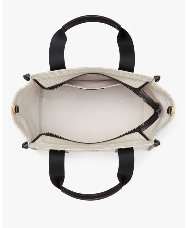 Kip Canvas Small Tote, Metal Pinmount With Spade, Back Slip Pocket,  Length: 25.40 Cm,  Width: 22.00 Cm,  Height: 15.50 Cm