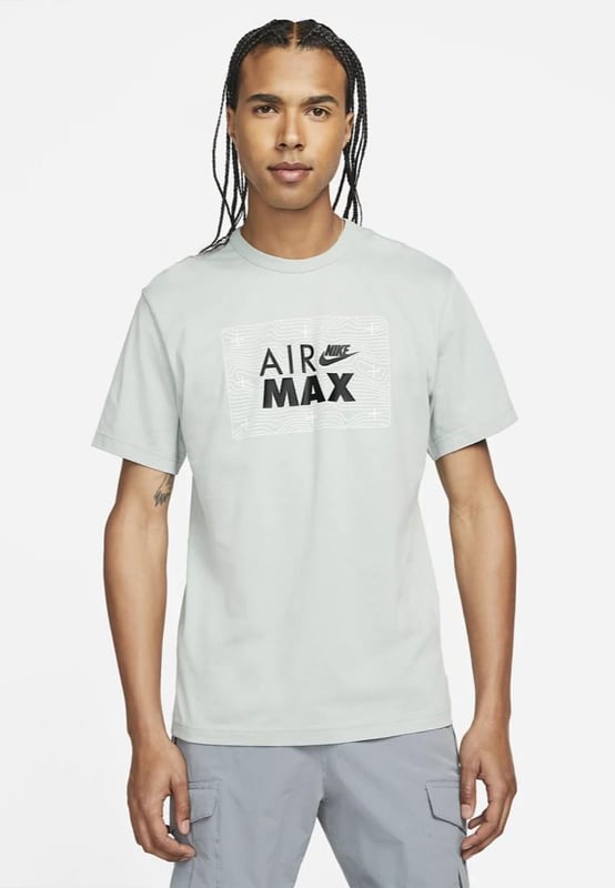 Nike Sportswear Retro Air Max T Shirt in Dusty Sage Grey