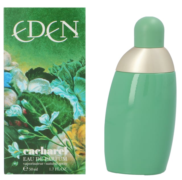 Cacharel design house launched Eden in 1994 as a floral fragrance for women. Eden notes consist of tuberose, mimosa, jasmine, rose, lilyofthevalley, pineapple, melon, patchouli, cedar, sandalwood and Tonka bean.