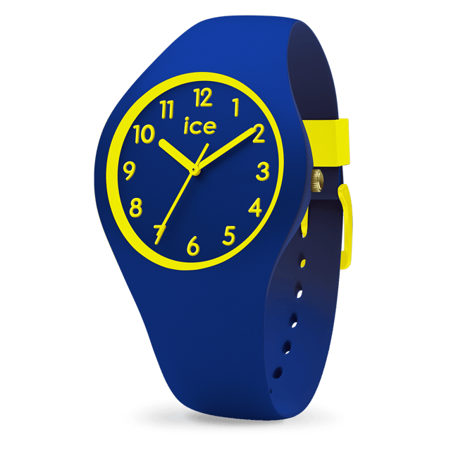 This Ice Watch Ola Kids Analogue Watch for Child is the perfect timepiece to wear or to gift. It's Blue 33 mm Round case combined with the comfortable Blue Silicone will ensure you enjoy this stunning timepiece without any compromise. Operated by a high quality Quartz movement and water resistant to 10 bars, your watch will keep ticking. This trendy and colourful watch is the greatest gift for every child. High quality 19 cm length and 13 mm width Blue Silicone strap with a Buckle. Case diameter: 33 mm, case thickness: 9 mm, case colour: Blue and dial colour: Blue.