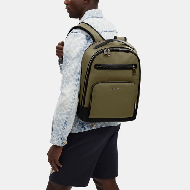 Ethan Backpack in Mixed Material Length 32.0cm,  Width 13.5cm, Height 42.0cm