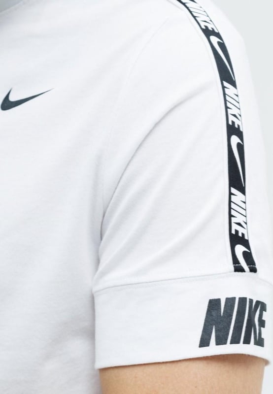 Nike Apparel Repeat Tee Nike Sportswear Nike White And Blue Shirt