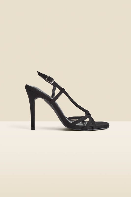Ready for any occasionTrending square toeSet on a sexy stiletto heel Soft fabric makes them super comfy Adjustable strap for the perfect fitStyle with everything from little black dresses to jeans and a nice top