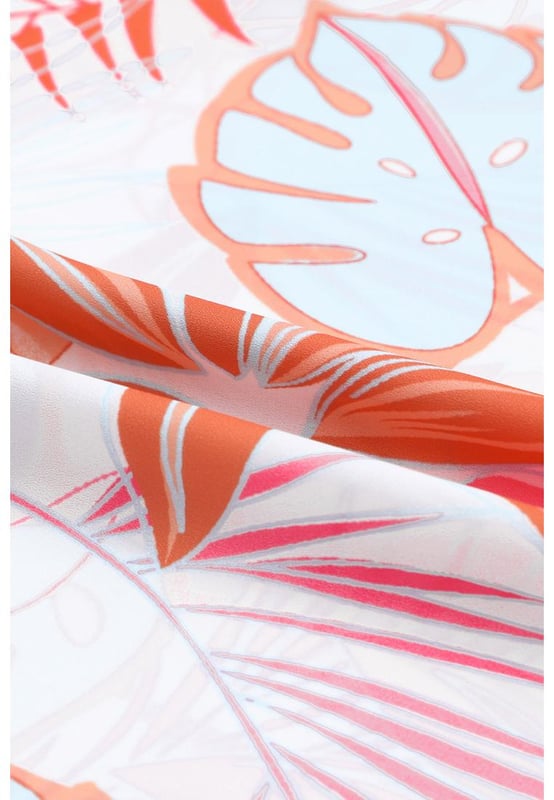 Tropical plant print adds a touch of nature
  Long sleeves provide coverage
  Wrap design and V-neckline create a flattering silhouette
  Slit detail adds a hint of allure
  Made from Quality materials
  Suitable for both casual and formal occasions