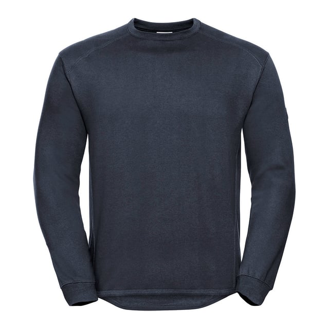 Material: 80% Combed Ringspun Cotton, 20% Polyester. Fabric: Double Layer. Design: Plain. 300gsm. Fabric Technology: Durable, Stain Resistant. Hem: Elasticated, Ribbed. Drop Tail, Elasticated, Heavy Duty, Locker Patch, Pen Holder. Cuff: Elasticated, Ribbed. Sleeve-Type: Long-Sleeved. Neckline: Round Neck. Fastening: Pull Over. Sustainability: Better Cotton Initiative, Oeko-Tex Standard 100 Certified, WRAP Certified. Hardwearing.