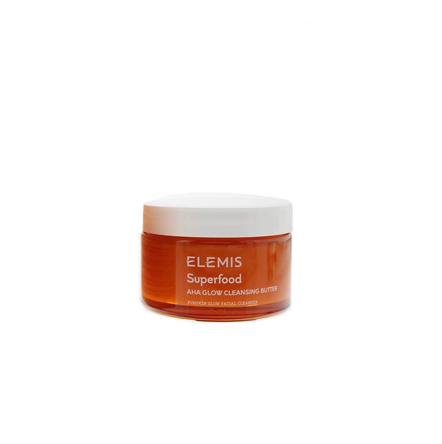 The Elemis Superfood Aha Glow Cleansing Cream is a facial cleanser that contains a unique blend of a fermented Pumpkin enzymes and Acerola Cherry, naturally rich in AHAs helps to brighten skin, while Mango Butter and Chia Seed Oil, rich in omega fatty acids. The cleanser nourishes and hydrate the skin, removes move up, pollutants and daily grime, and leaves a healthy-looking radiance.