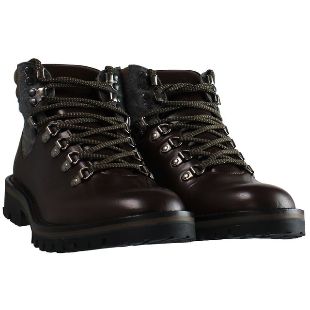 Hackett Fox Group Senderismo Boots marrones para hombres Hackett Fox Group Senderismo Boots de cuero de cuero liso de color marrón HMS20745 898