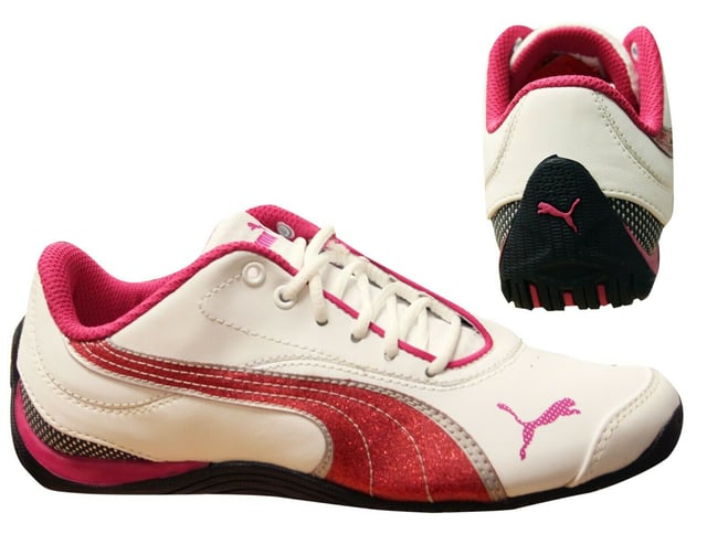 Puma Drift Cat III L Glitter Low Kids White Trainers