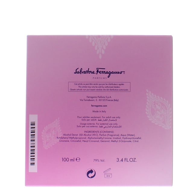 Salvatore Ferragamo launched Incanto Heaven in 2007. This is a floral fruity fragrance for women. The notes consist of fresh and sparklingsourish notes of grapefruit with sering flowers and apple notes. Floral notes of peony and hibiscus mix with fruity touch of apricot in the heart. The base is composed of iris root violet and sensual musk.
