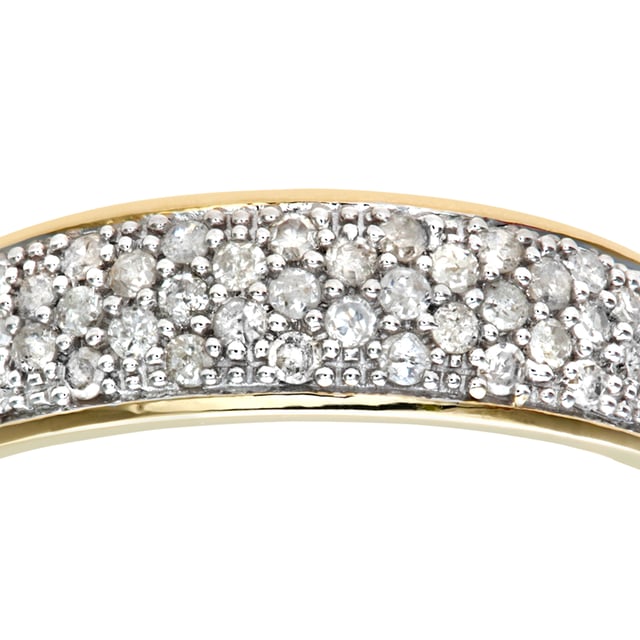 9ct Yellow Gold 0.25ct Diamond Pave Ring