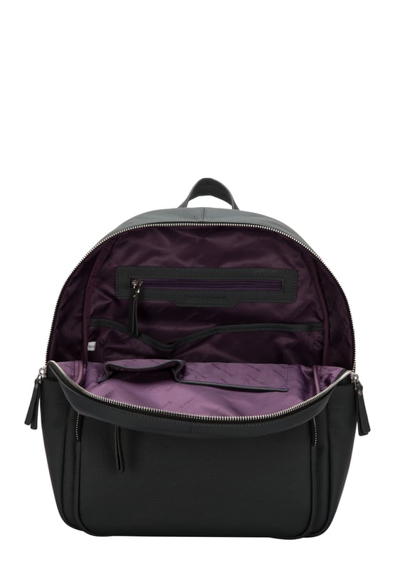 Constructed with genuine leather, the Winston backpack has silver metal fittings, in contrast to leather zip pulls to add to the cool and minimal aesthetic. The padded leather shoulder straps add comfort as well as style, in addition to the leather grab handle that adds versatility. Features: , Genuine Leather, Smith & Canova blind debossed logo, Silver metal fittings, Leather grab handle, Padded leather shoulder straps, Leather zip pulls, Zip top opening, Smith & Canova branded interior, Internal zip and slip pockets, Exterior zip and slip pockets