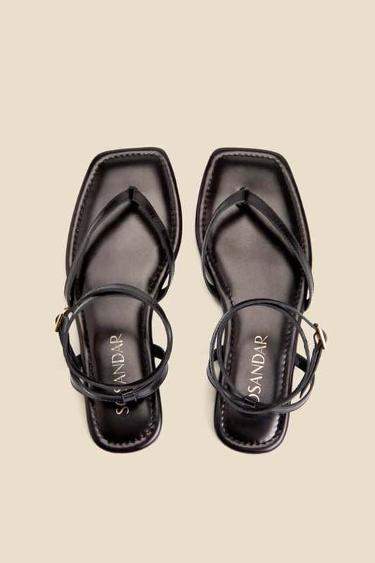 A summer shoedrobe staple
Ultra-chic minimalist strappy style
Toe posts are having a moment
Trending square toe
We love them with linen trousers and a vest top
Gorgeous with summer dresses too