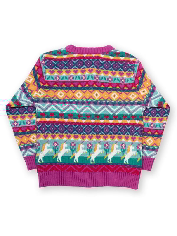 True to its name, the kaleidoscope cardi features an array of fabulous knit patterns and colours. The on-trend Fair Isle style design creates a super cute layer over so many of Kite's outfits this season, making it perfect for chillier days. Thanks to the magical unicorn intarsia design, this button-up cardigan is sure to be a new favourite.