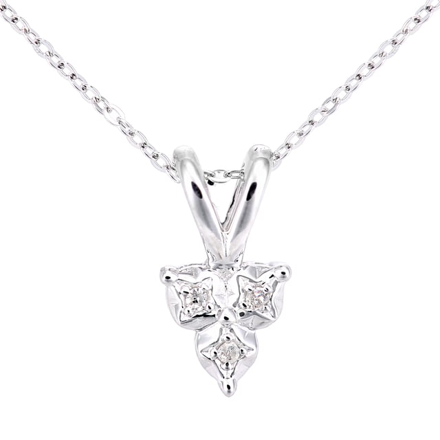 9K (375) White Gold: 1.105gr; # Diamond: 0.02ct; # Dimension: 46cm x 1.15cm x 0.6cm