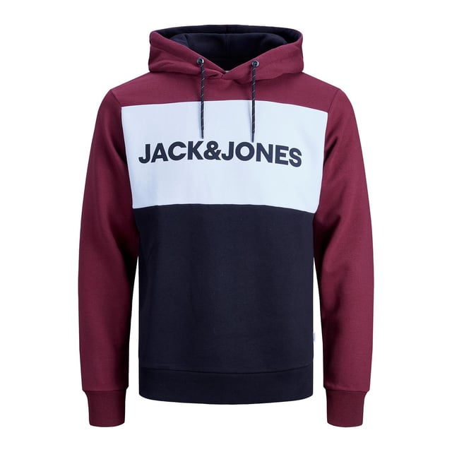 Jack & Jones Men's Pullover Sweatshirt Multipack, Hooded, Printed Logo