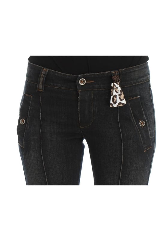 Brand: Ermanno Scervino.\\n  Condition: Brand new with tags.\\n  Color: Blue.\\n  Style: Slim fit.\\n  Made in Italy.\\n  Material: 100% Cotton.\\n  Gender: Women.