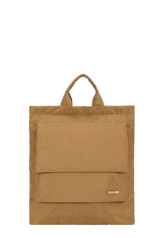 Made from our signature nylon, the Portrait Nylon Tote is the perfect way to carry all your everyday essentials. Featuring a padded carry handle and adjustable crossbody strap with a clip off function. Features: , Zip top opening, Front oversized flap over zip pocket, Rear zip pocket, SMITH & CANOVA antique brass logo, Branded antique brass zips, Padded grab handle, Adjustable crossbody strap (detachable), Internal 15 inch padded laptop sleeve, Internal zip pocket, 2 Internal mobile phone slip pockets - fits normal and plus size smart phones, 2 Internal pen slip pockets Style Ref: 92682 TAN