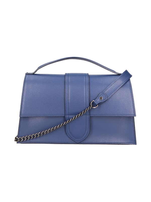Bolso de mujer en piel granulada a mano con un solo compartimento. Equipado con una correa de hombro extraíble. Producto artesanal italiano en piel genuina. Hecho en Italia.