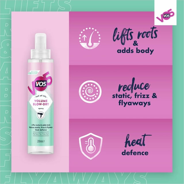 Vo5 volume blow dry spray new arrivals