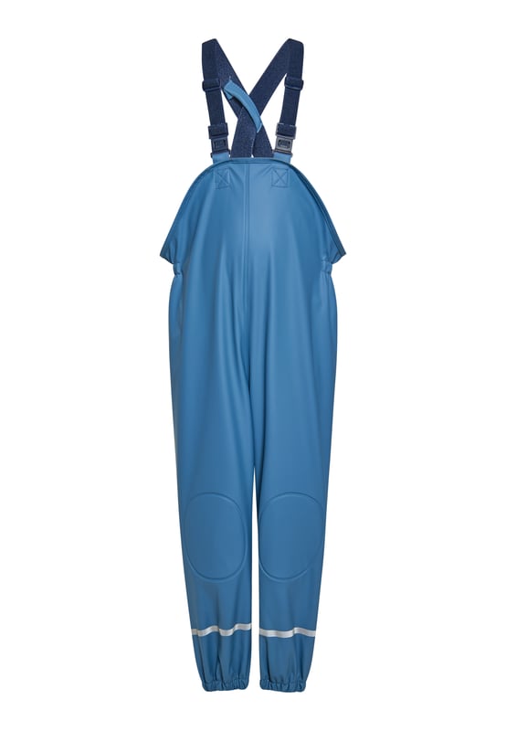 Maak kennis met een waterdichte tuinbroek voor kinderen met versterkte knieën en zitvlak voor duurzaamheid. Verstelbare bandjes met gespen zorgen voor een persoonlijke pasvorm, en de elastische taille en beenuiteinden zorgen voor comfort en flexibiliteit. Met reflecterende strips die zichtbaarheid garanderen en gelaste naden is dit pak perfect om buiten te spelen en te verkennen. Broek gemaakt van 3000 mm waterdicht materiaal. Dit product maakt deel uit van de Kidscollectie.  Regenbroek