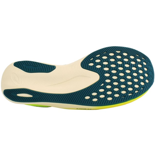 The Asics Magic Speed 2 Women's Yellow Trainers are likely designed for runners seeking a combination of performance, comfort, and style. Here are some features you might find in these trainers:

 Performance-Focused Design: Asics running shoes are typically designed with performance in mind, offering features to enhance running efficiency and comfort.

 Advanced Cushioning Technology: Expect the inclusion of Asics' signature cushioning technology, such as FlyteFoam or GEL cushioning, providing responsive and comfortable support during runs.

 Breathable Upper: The upper of the trainers likely incorporates breathable mesh material to promote airflow and keep the feet cool during runs.

 Lightweight Construction: Asics often emphasizes lightweight construction in their running shoes, allowing for a more agile and efficient running experience.

 Responsive Midsole: The midsole is likely designed to be responsive, providing energy return with each stride to enhance the overall running performance.

 Durable Outsole: The outsole is likely constructed for durability and traction, providing a reliable grip on various surfaces.