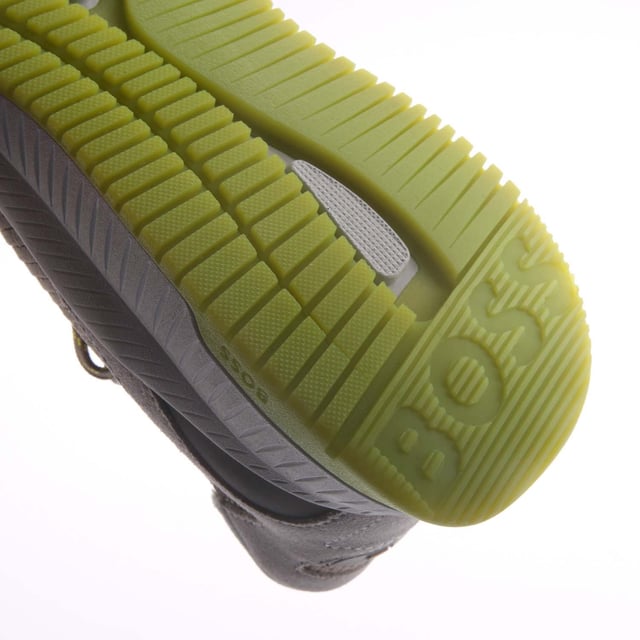 rafted in a combination of materials  including leather trims  these running-style BOSS Menswear trainers strike a distinctive profile. Lightweight ridged outsole. Knitted uppers for enhanced comfort and fit. This product contains at least 60% better raw materials. This product is partly created with recycled polyester. We at HUGO BOSS prefer recycled polyester from pre- and post-consumer textile waste and do our best to phase out polyester from PET bottles.