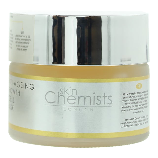 Skin Chemists Advanced Anti-Ageing Epidermal Growth Factor Cell Regrowth Mask 50 is a cutting-edge skincare treatment designed to rejuvenate and revitalise the skin at a cellular level. Infused with potent Epidermal Growth Factor (EGF) technology, this mask is a powerhouse of regenerative properties, known for its ability to stimulate cell renewal and promote a more youthful complexion. It deeply penetrates to infuse essential nutrients, encouraging the skin's natural regeneration process. Over time, this leads to a smoother, firmer, and more supple complexion. The EGF Cell Regrowth Mask 50 is formulated to target the signs of aging, including fine lines, wrinkles, and loss of elasticity. It works to fortify the skin's protective barrier, shielding it from environmental stressors and helping to maintain a youthful, radiant appearance. In addition to its potent EGF technology, this mask is enriched with a blend of advanced skincare ingredients and natural botanical extracts. Together, they enhance the skin's resilience and vitality, providing a revitalising and invigorating experience upon application. This mask is suitable for all skin types and is the perfect addition to any anti-aging skincare routine.