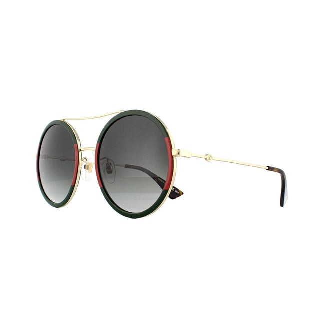 Gucci Sunglasses GG0061S 003 Gold Green and Red Green Gradient