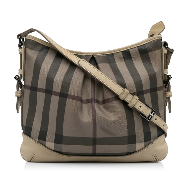 Vintage Burberry Smoke Check Crossbody Gray